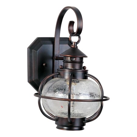 Maxim One Light Oil Rubbed Bronze Seedy Glass Wall Lantern 30502CDOI